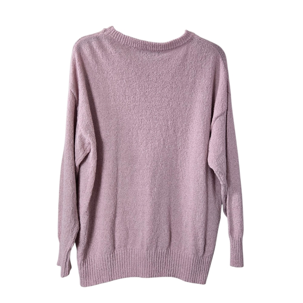 Eileen Fisher Large Pink Long Sleeve‎ Pullover Lightweight Crew Sweater - Picture 2 of 12